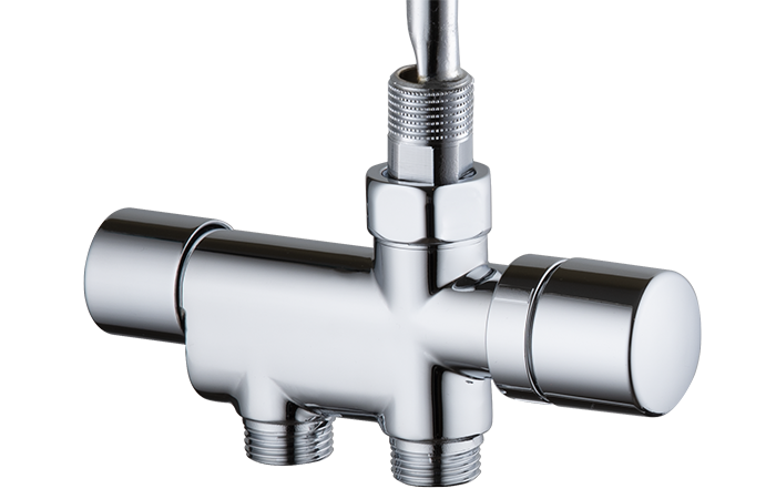 Vanne pour circuit mono/bitube, droite, raccord cuivre, plastique et multicouche. Entraxe 40 mm 3