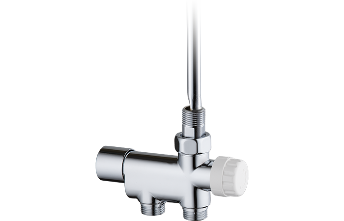 Vanne pour circuit mono/bitube, droite, raccord cuivre, plastique et multicouche. Entraxe 40 mm 5